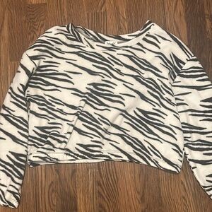 Splendid, Girls, Striped Cropped Sweater, Size 14
